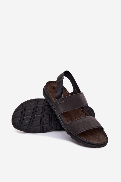 Sandales noires pour hommes INBLU