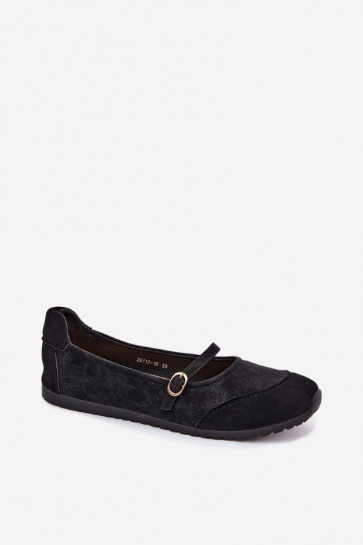 Ballerines de style sportif avec brides noires Charmy