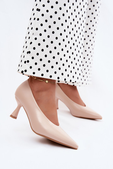Chaussures pointues avec talons couleur sable Silenta 2