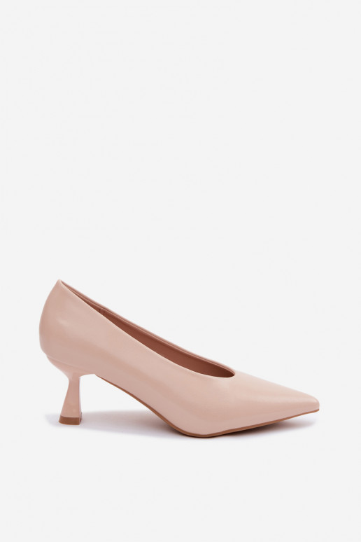 Chaussures pointues avec talons couleur sable Silenta