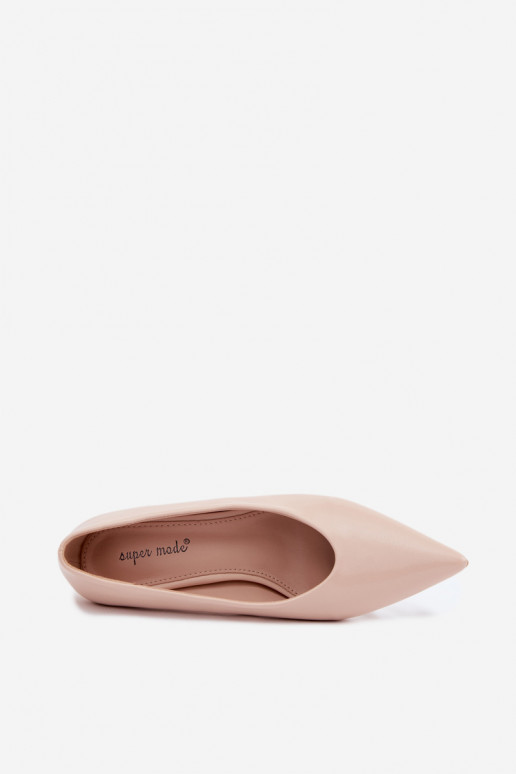 Chaussures pointues avec talons couleur sable Silenta