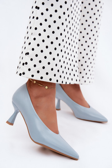 Chaussures pointues avec talons bleus Silenta