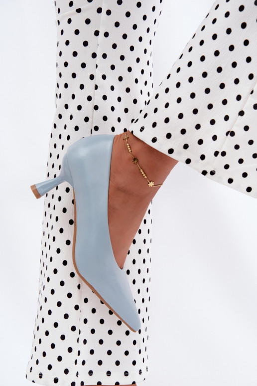 Chaussures pointues avec talons bleus Silenta