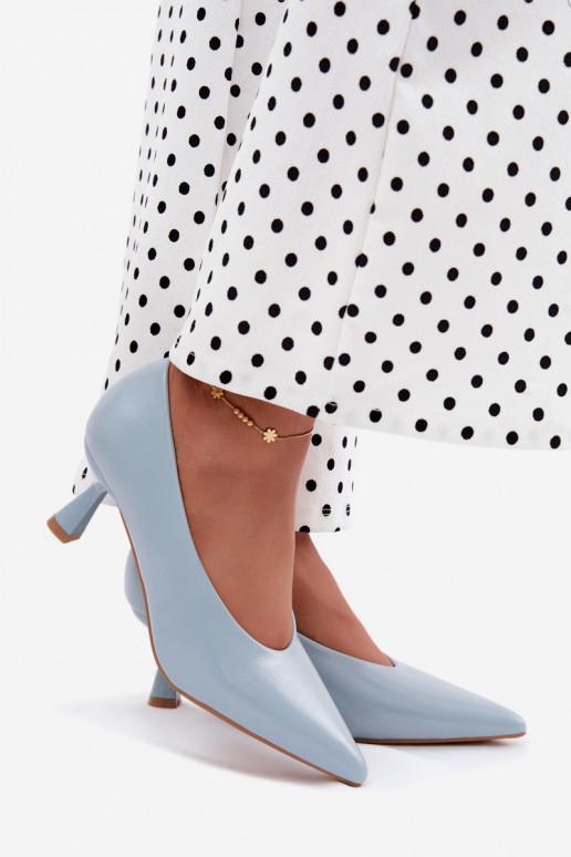 Chaussures pointues avec talons bleus Silenta