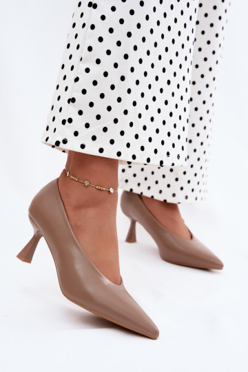 Chaussures pointues avec talons kaki Silenta 2