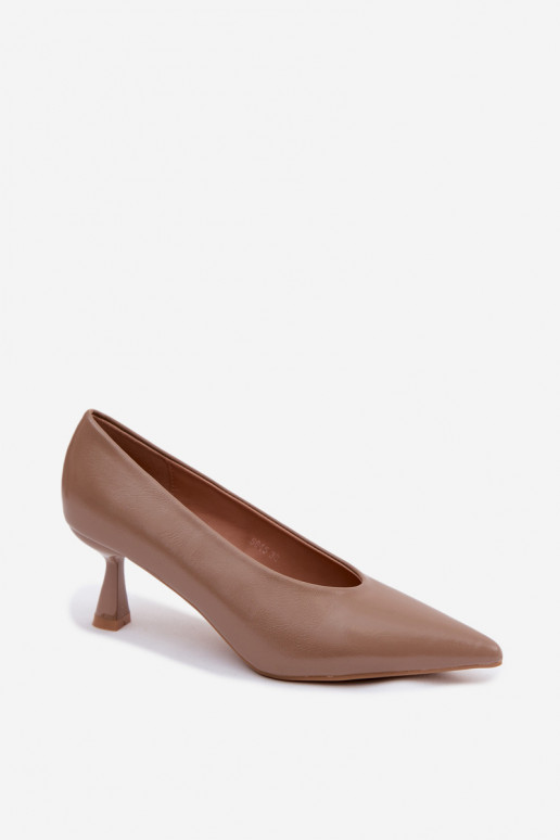 Chaussures pointues avec talons kaki Silenta
