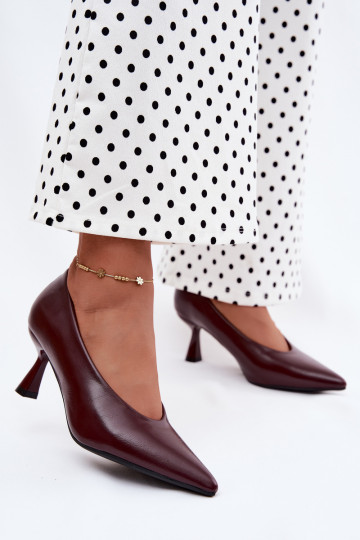 Chaussures pointues avec talons bordeaux Silenta 2