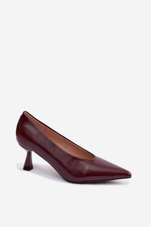 Chaussures pointues avec talons bordeaux Silenta