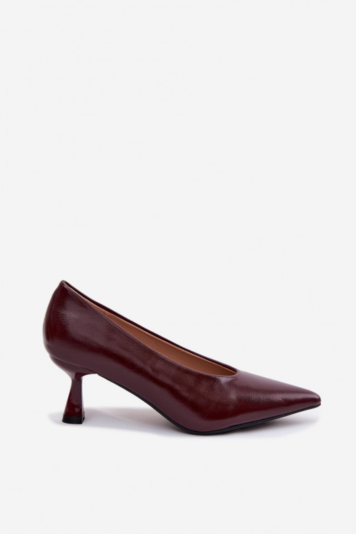 Chaussures pointues avec talons bordeaux Silenta