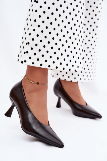 Chaussures pointues avec talons CzekoladoĮe Silenta
