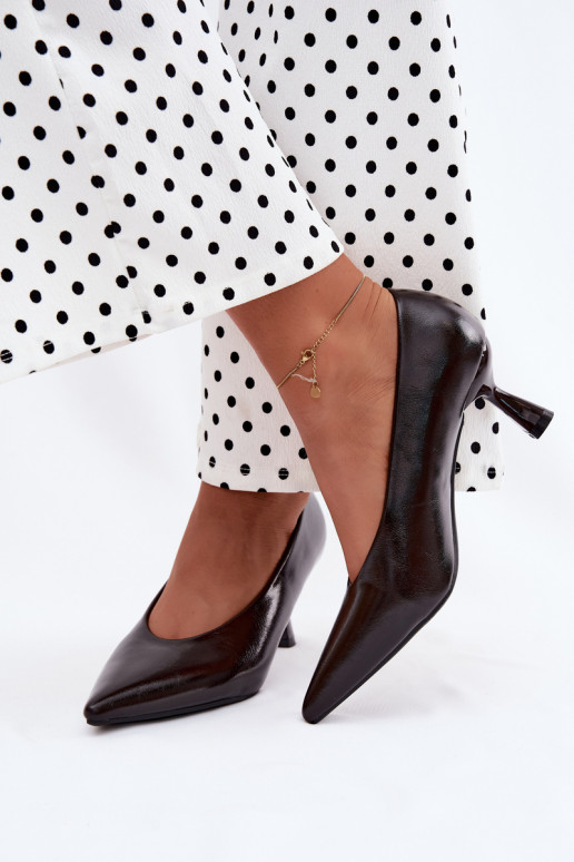 Chaussures pointues avec talons CzekoladoĮe Silenta
