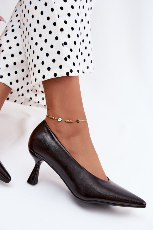 Chaussures pointues avec talons CzekoladoĮe Silenta