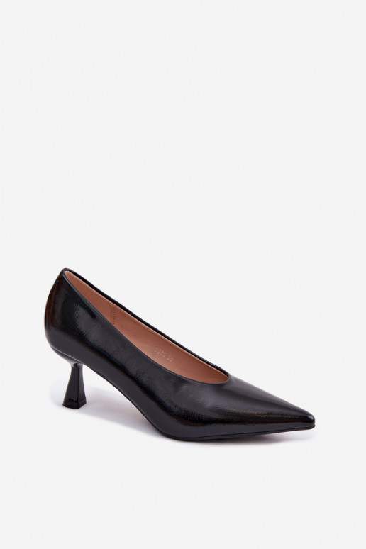 Chaussures pointues avec talons noirs Silenta