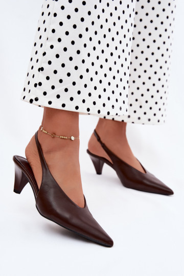 Sandales à talons en simili cuir CzekoladoĮe Sapphire