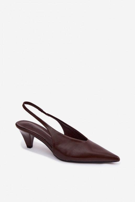 Sandales à talons en simili cuir CzekoladoĮe Sapphire
