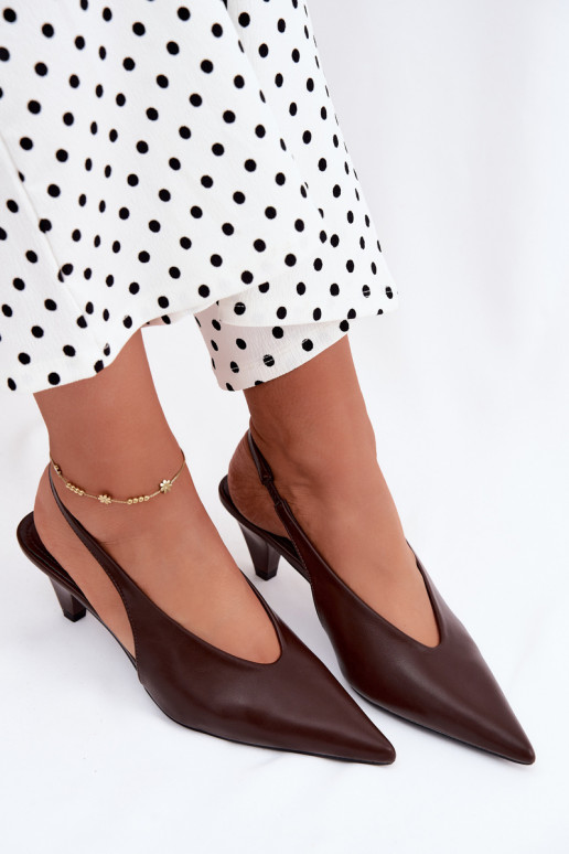 Sandales à talons en simili cuir CzekoladoĮe Sapphire