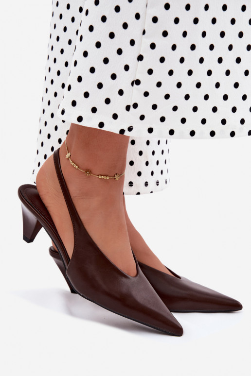 Sandales à talons en simili cuir CzekoladoĮe Sapphire