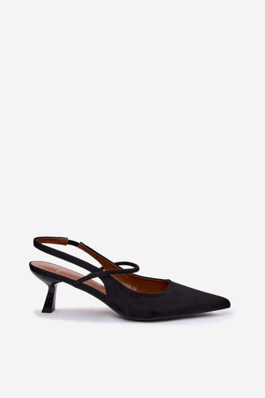 Sandales pour femmes avec talons en suède synthétique noir Tai turirshia