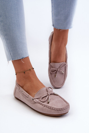 Mocassins élégants violets en daim Si Passione