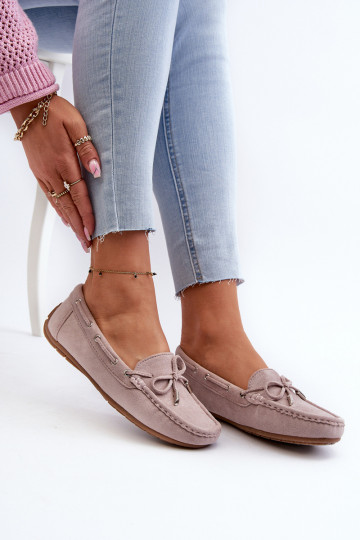 Mocassins élégants violets en daim Si Passione 2