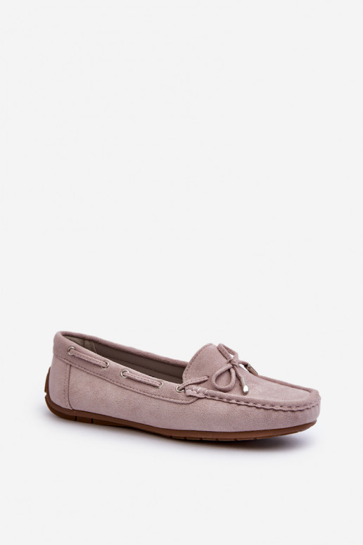 Mocassins élégants violets en daim Si Passione