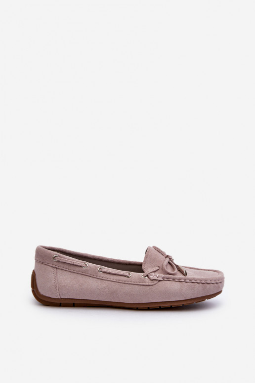 Mocassins élégants violets en daim Si Passione