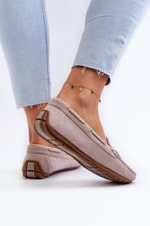 Mocassins élégants violets en daim Si Passione