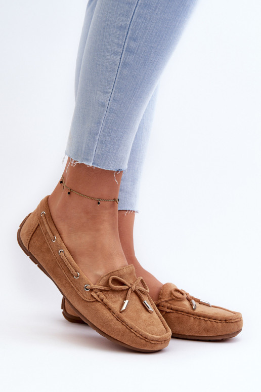 Mocassins élégants marron en daim Si Passione