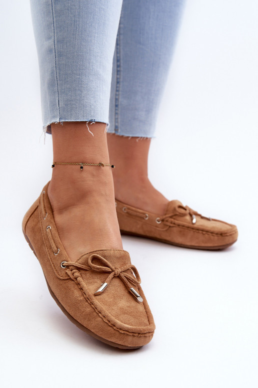 Mocassins élégants marron en daim Si Passione