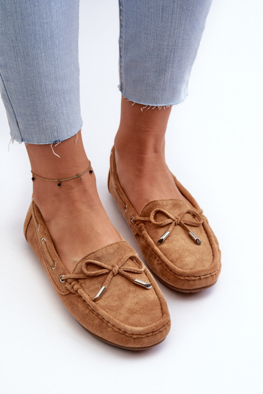 Mocassins élégants marron en daim Si Passione