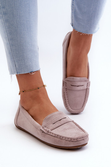 Mocassins élégants violets en daim Lenvie