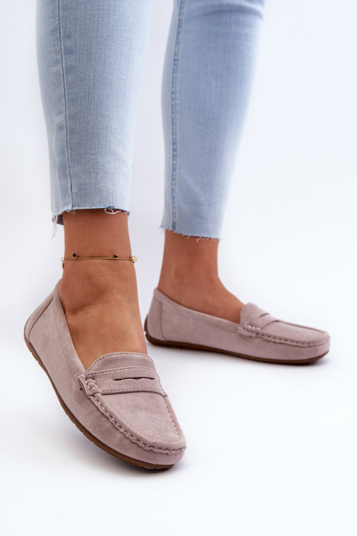 Mocassins élégants violets en daim Lenvie
