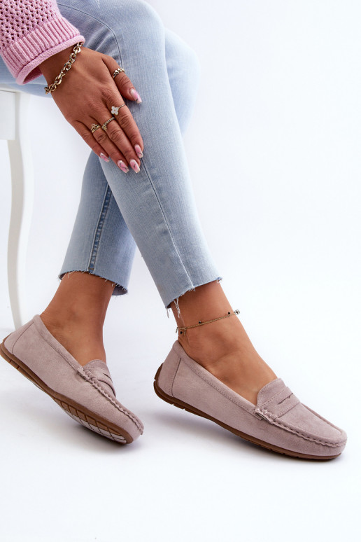 Mocassins élégants violets en daim Lenvie