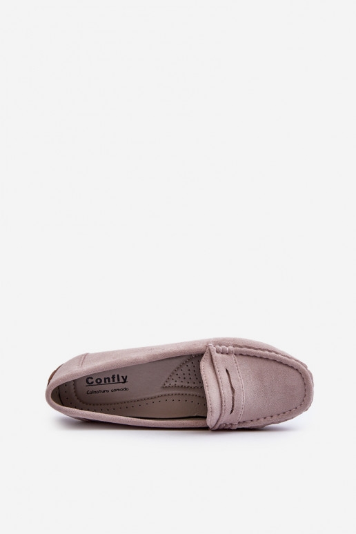Mocassins élégants violets en daim Lenvie