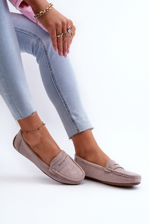 Mocassins élégants violets en daim Lenvie