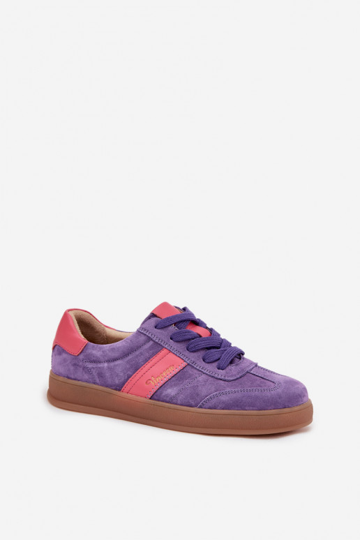 Baskets violettes en daim pour femmes Vinceza 79576