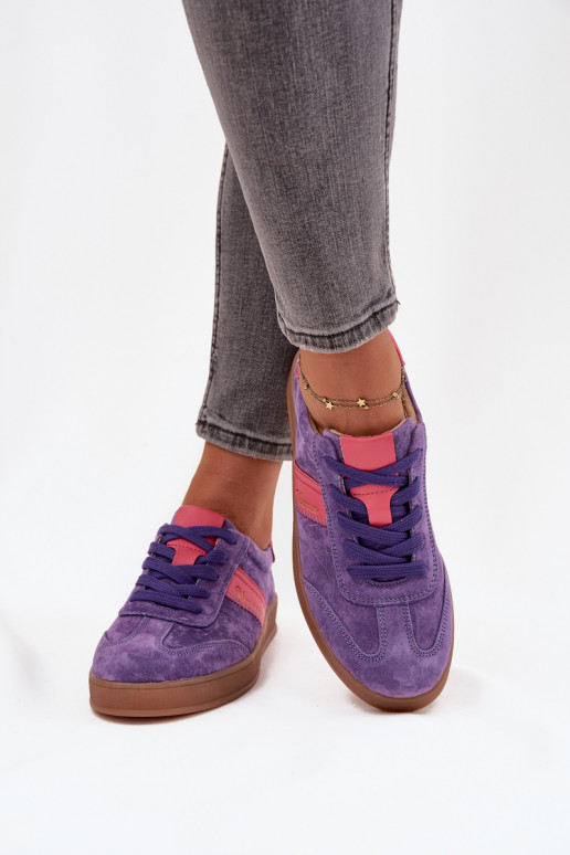 Baskets violettes en daim pour femmes Vinceza 79576