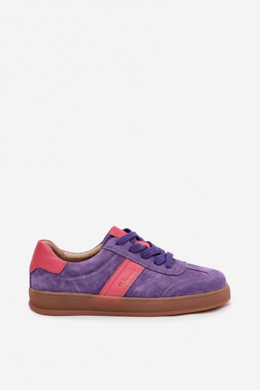 Baskets violettes en daim pour femmes Vinceza 79576