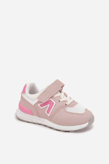 Baskets pour enfants roses avec fermetures Velcro Galisse 2