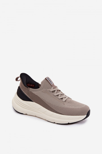Chaussures de sport pour hommes à enfiler avec plateforme Kobbo 102421 couleur sable 2