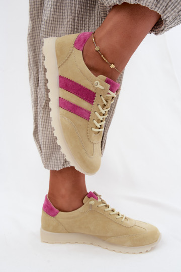Baskets en daim jaunes Cuddla