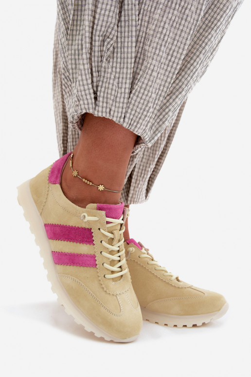 Baskets en daim jaunes Cuddla