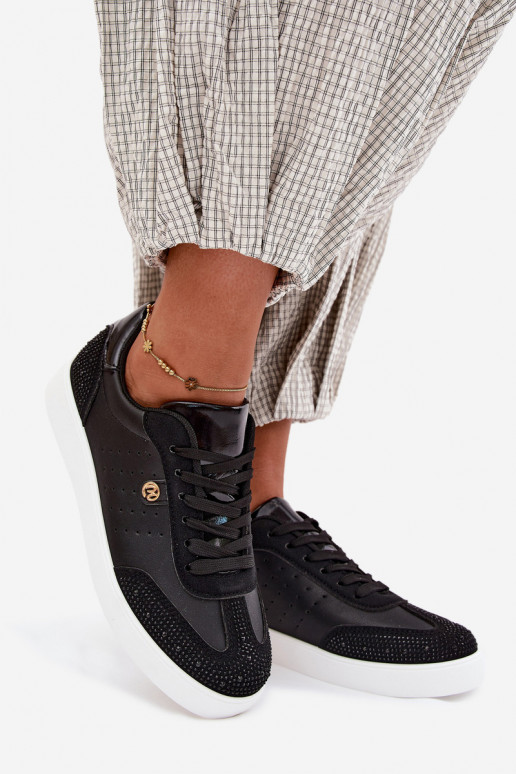 Chaussures modèle baskets Féminin Avec décoration couleur noire Soothe