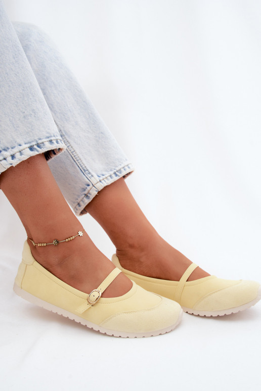Ballerines sportives jaunes avec brides Charmy