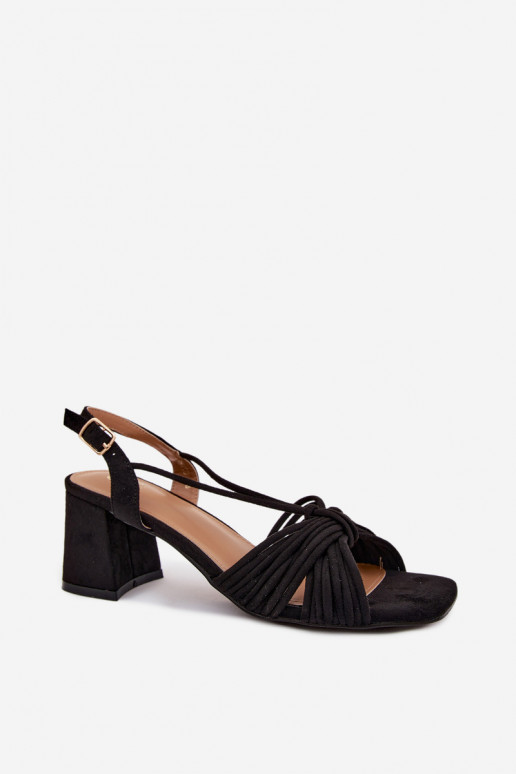 Sandales pour femmes avec brides et talons en noir Taffina