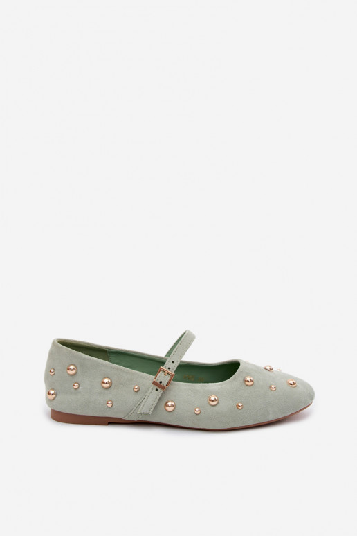 Ballerines avec décoration et brides en menthe Cuddly
