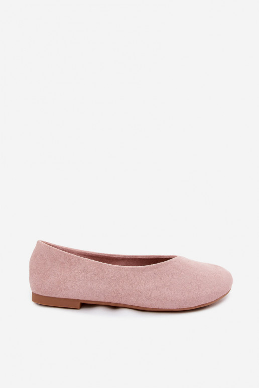 Ballerines en suède synthétique rose Camdena