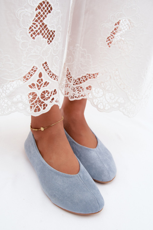 Ballerines bleues en daim synthétique Camdena