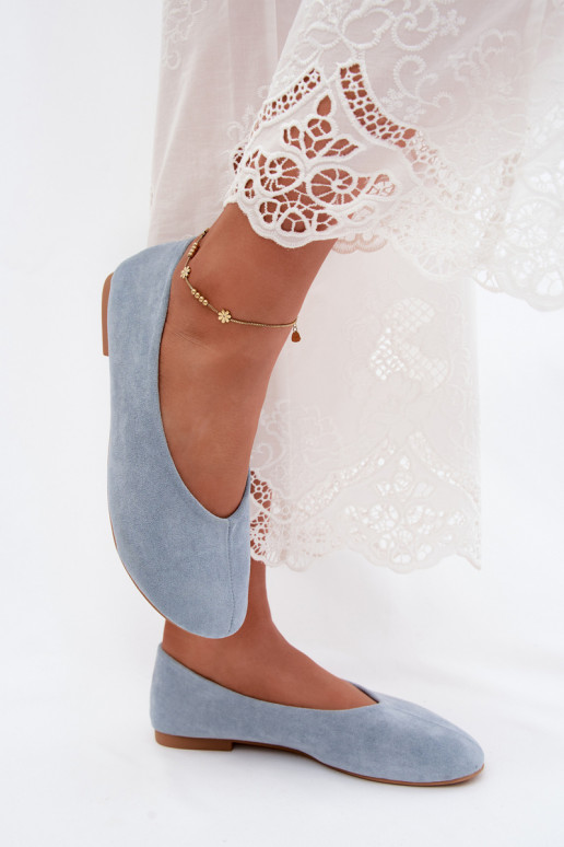 Ballerines bleues en daim synthétique Camdena