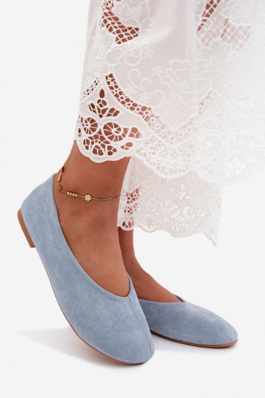 Ballerines bleues en daim synthétique Camdena